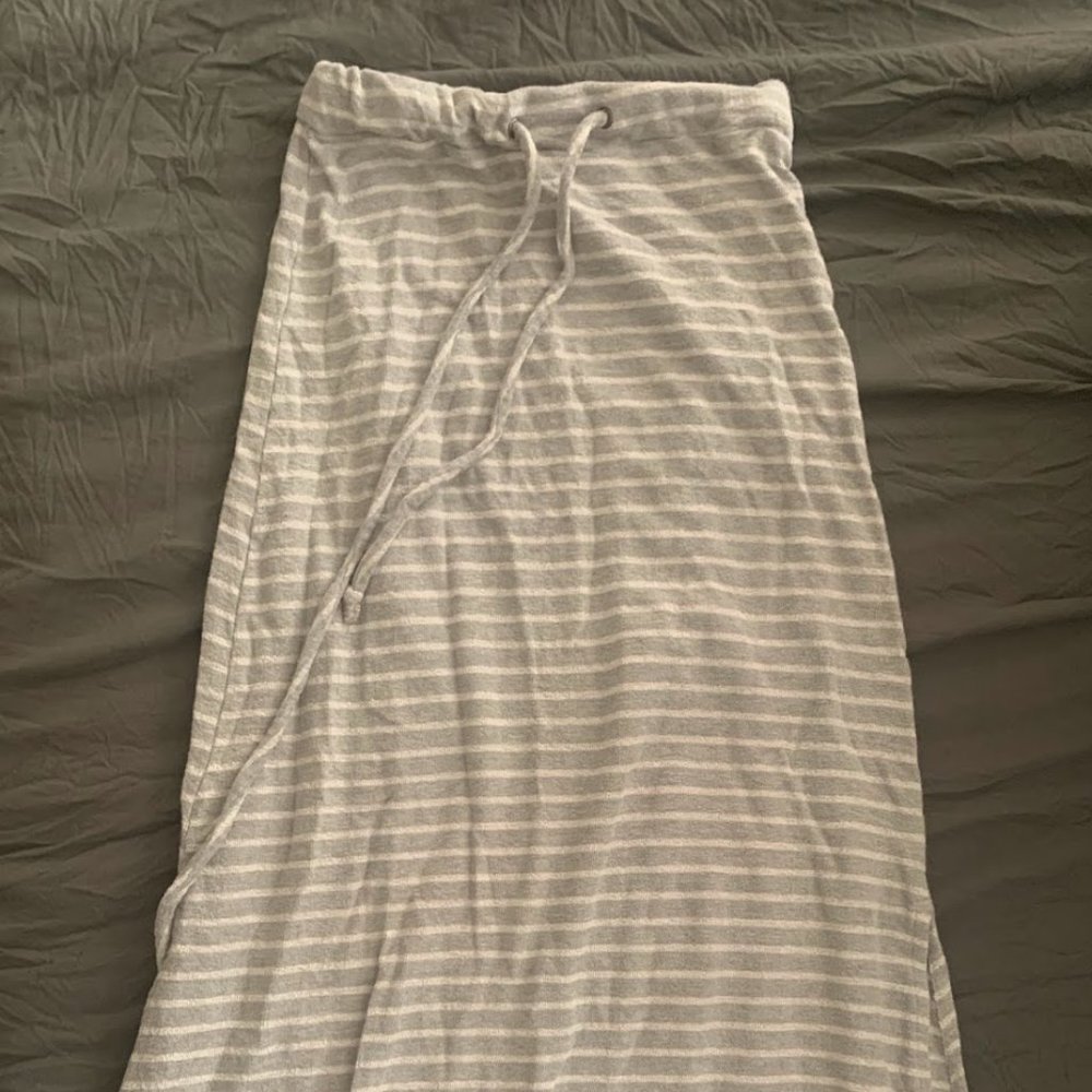 Caslon Grey and White Stripe Dress